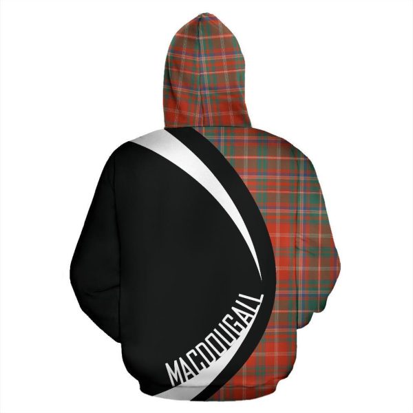 MacDougall Ancient Tartan Crest Zipper Hoodie - Circle Style Online Sale - Image 3