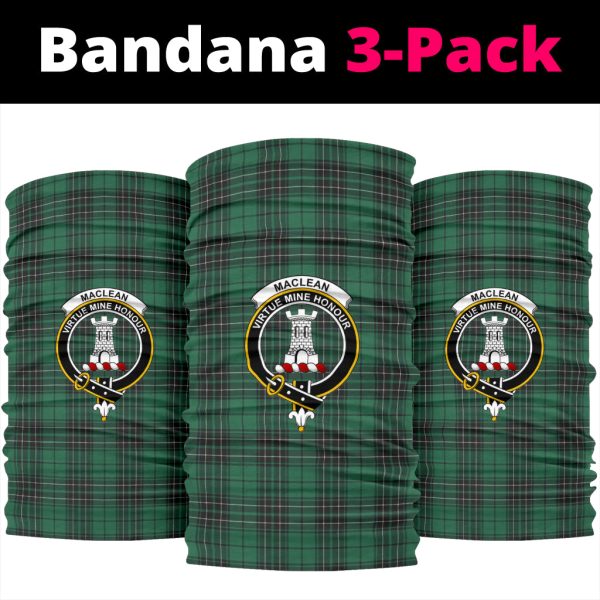 MacLean Hunting Ancient Tartan Crest Neck Gaiter - Bandana For Sale