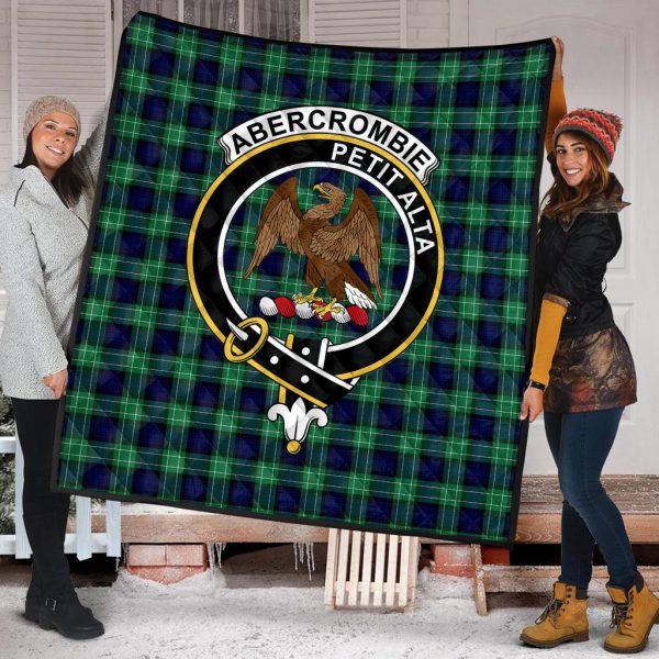 Abercrombie Family Tartan Crest Quilt For Sale - Image 2