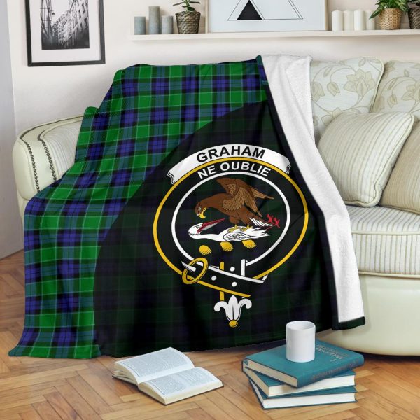 Graham of Menteith Modern Tartan Crest Blanket Wave Style Online Sale