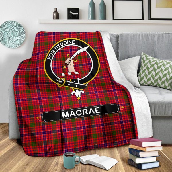MacRae Tartan Crest Blanket - 3 Sizes Online Sale - Image 3