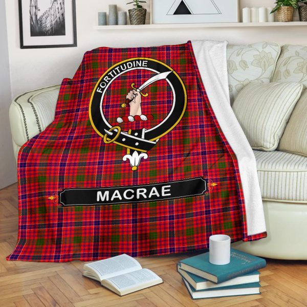 MacRae Tartan Crest Blanket - 3 Sizes Online Sale