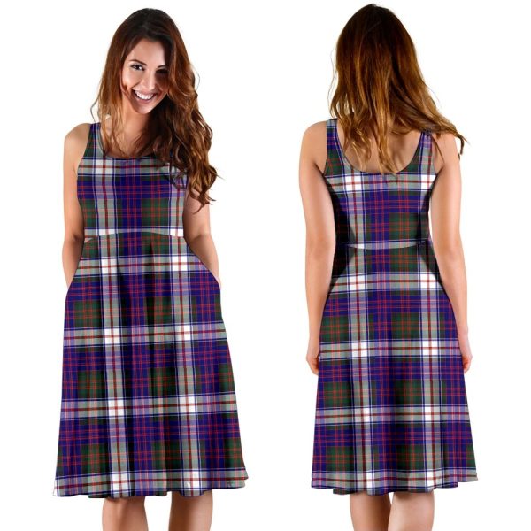 Macdonald Family Tartan Midi Dress Cheap - Image 3