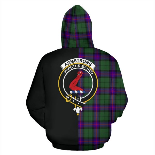 Armstrong Modern Tartan Crest Zipper Hoodie - Half Of Me Style Online now - Image 3