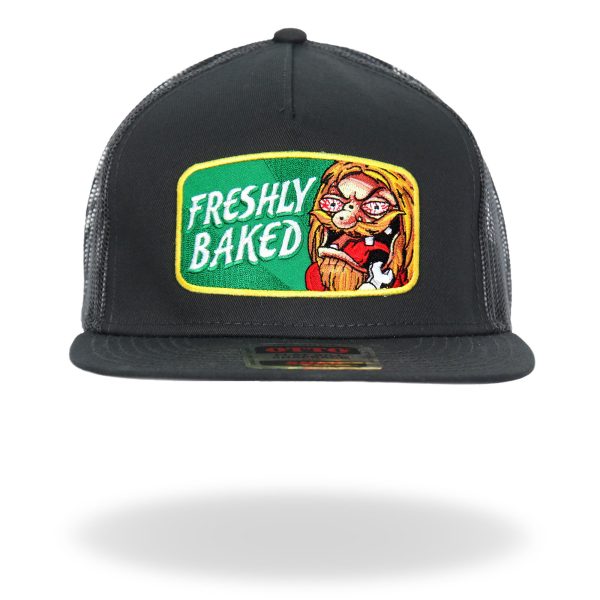 Hot Leathers Black Freshly Baked Flat Brim Snap Back Hat GSH2035 Online Hot Sale